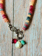 Load image into Gallery viewer, Spiced Apple Jade Beaded Carabiner Necklace
