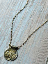 Load image into Gallery viewer, Mixed Metal Sterling and Gold Tree of Life Necklace
