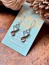 Load image into Gallery viewer, Aquamarine Floral Sterling Silver Dangles
