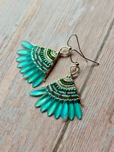 Load image into Gallery viewer, Boho Beaded Fan Earrings
