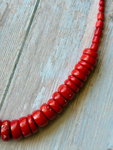 Load image into Gallery viewer, Graduated Beaded Coral Necklace
