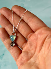 Load image into Gallery viewer, Sterling Silver Aquamarine Floral Necklace
