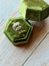 Load image into Gallery viewer, Vintage Green Amethyst Siver Silver Ring, Size 8.25
