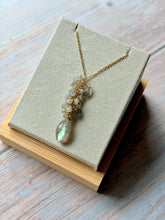 Load image into Gallery viewer, Labradorite Waterfall Vermeil Dainty Necklace
