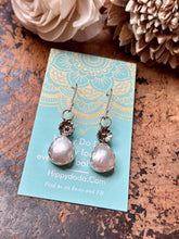 Load image into Gallery viewer, Freshwater Floral Pearl Sterling Silver Dangle Earrings
