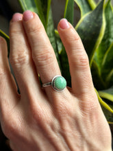 Load image into Gallery viewer, Natural Minty Green Chrysoprase Sterling Silver Ring, size 9
