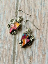 Load image into Gallery viewer, Spiny Oyster and Mojave Lightened Bolt Turquoise Dangle Earrings
