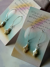 Load image into Gallery viewer, Mermaid Freshwater Cross Pearl Sterling Silver Dangles
