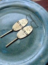 Load image into Gallery viewer, Boho Luna Moth Brass Earrings
