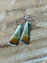 Load image into Gallery viewer, Matte Sterling Silver Picture Jasper Earrings
