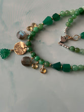 Load image into Gallery viewer, Color Therapy Mighty Green Mixed Metal Necklace
