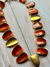 Load image into Gallery viewer, Vintage Amber Enamel Statement Necklace
