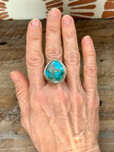 Load image into Gallery viewer, Kingman Turquoise, Sterling Silver Ring, Size 8.5

