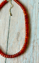 Load image into Gallery viewer, Tangerine Gemmy Necklace, Gold Clasp
