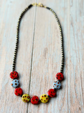 Load image into Gallery viewer, Vintage Inspired Czech Glass Bead Ladybug Necklace
