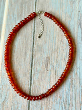 Load image into Gallery viewer, Tangerine Gemmy Necklace, Silver Clasp
