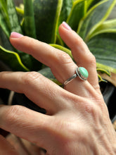 Load image into Gallery viewer, Natural Minty Green Chrysoprase Sterling Silver Ring, size 6.5
