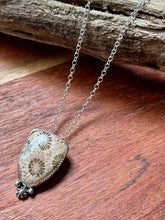 Load image into Gallery viewer, Fossilized Coral Sterling Silver Necklace
