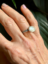Load image into Gallery viewer, SALTY COLLECTION Oval Mother of Pearl Sterling Silver Ring, Size 8-8.25
