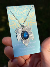 Load image into Gallery viewer, Final Collection, Sterling Silver Maple and Labradorite Necklace
