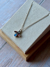 Load image into Gallery viewer, Vintage Garnet and Moonstone Sterling Silver Necklace
