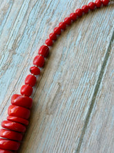 Load image into Gallery viewer, Graduated Beaded Coral Necklace
