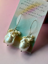 Load image into Gallery viewer, Mermaid Large Ivory Baroque Pearl Sterling Silver Earrings
