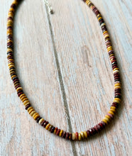 Load image into Gallery viewer, Beautiful Faceted Mookaite Jasper Beaded Necklace, Silver Clasp
