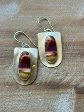 Load image into Gallery viewer, Matte Mookaite Jasper  Picturesque Sterling Silver Earrings
