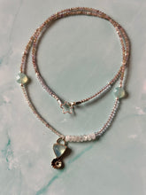 Load image into Gallery viewer, Aquamarine and Tiny Quartz Gemstone Necklace
