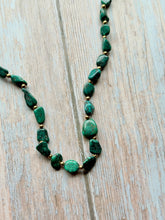 Load image into Gallery viewer, Vintage Hubei Turquoise ans Gold Fill Necklace
