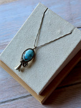 Load image into Gallery viewer, Beautiful Mini Squash Golden Hills Turquoise Sterling Silver Necklace
