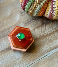 Load image into Gallery viewer, Green Onyx Sterling Silver Ring, Size 7
