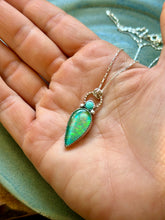 Load image into Gallery viewer, Monarch Opal and Chilean Turquoise Necklace
