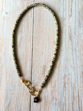 Load image into Gallery viewer, The Gamecock Dalmatian Jasper Beaded Carabiner Necklace
