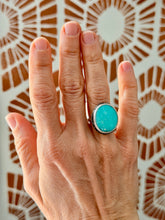 Load image into Gallery viewer, Beautiful Campitos Sonoran Turquoise Sterling Silver Ring, Size 7.75
