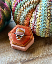 Load image into Gallery viewer, Red Falcon Jasper and Hessonite Garnet Sterling Silver Ring, Size 8
