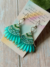 Load image into Gallery viewer, Boho Beaded Fan Earrings
