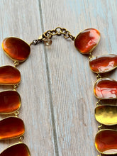 Load image into Gallery viewer, Vintage Amber Enamel Statement Necklace
