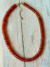 Load image into Gallery viewer, Tangerine Gemmy Necklace, Gold Clasp
