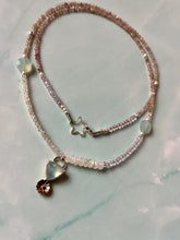 Load image into Gallery viewer, Aquamarine and Tiny Quartz Gemstone Necklace
