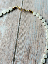 Load image into Gallery viewer, White Marbled Howlite and Vintage Silver Pendant Necklace
