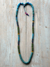 Load image into Gallery viewer, Autumn Refresh Colorblock  Vintage Trade Beads Necklace
