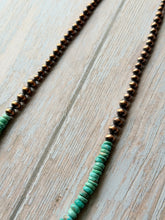 Load image into Gallery viewer, Royston Turquoise and Rustic Copper Forever Necklace
