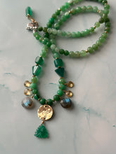 Load image into Gallery viewer, Color Therapy Mighty Green Mixed Metal Necklace
