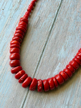 Load image into Gallery viewer, Graduated Beaded Coral Necklace
