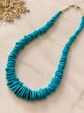 Load image into Gallery viewer, TBFL Collection, Vibrant Kingston Turquoise Graduated Beaded Necklace
