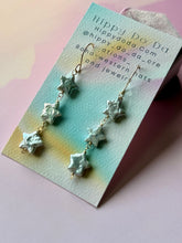 Load image into Gallery viewer, Mermaid Silver Freshwatwe Star 14k Gold Fill Dangle Earrings
