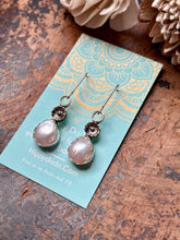 Load image into Gallery viewer, Freshwater Floral Pearl Sterling Silver Dangle Earrings
