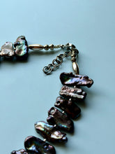 Load image into Gallery viewer, Beautiful Peacock Iridescent Luster Pearl Statement Necklace
